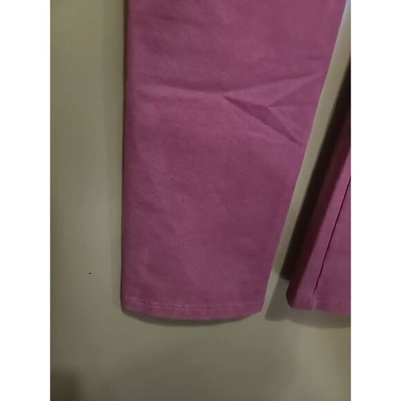 Fishers Finery Size L Tall Organic Cotton Blend Leggings Red Yoga Straight Leg - Picture 6 of 9